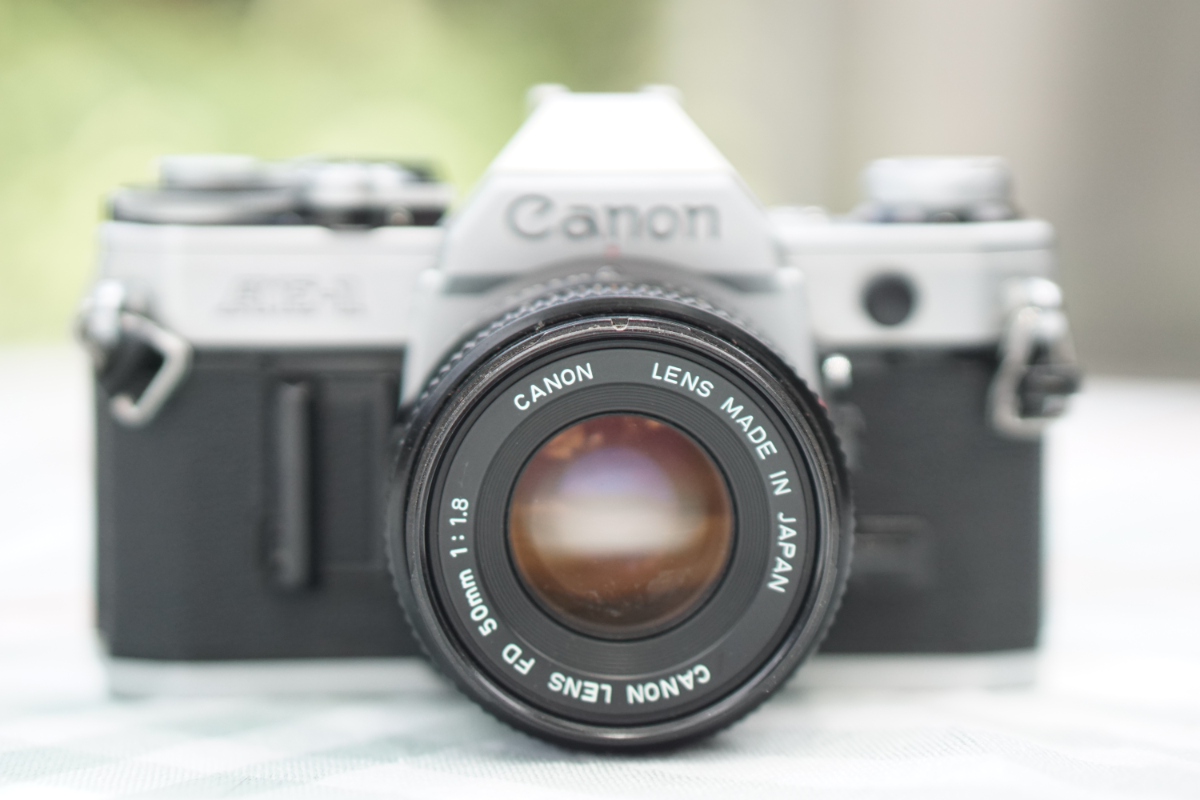 Canon AE-1 lens detail