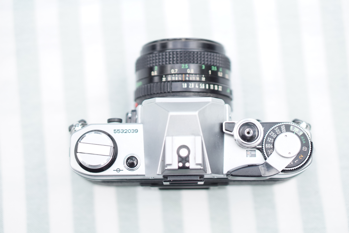 Canon AE-1 top view