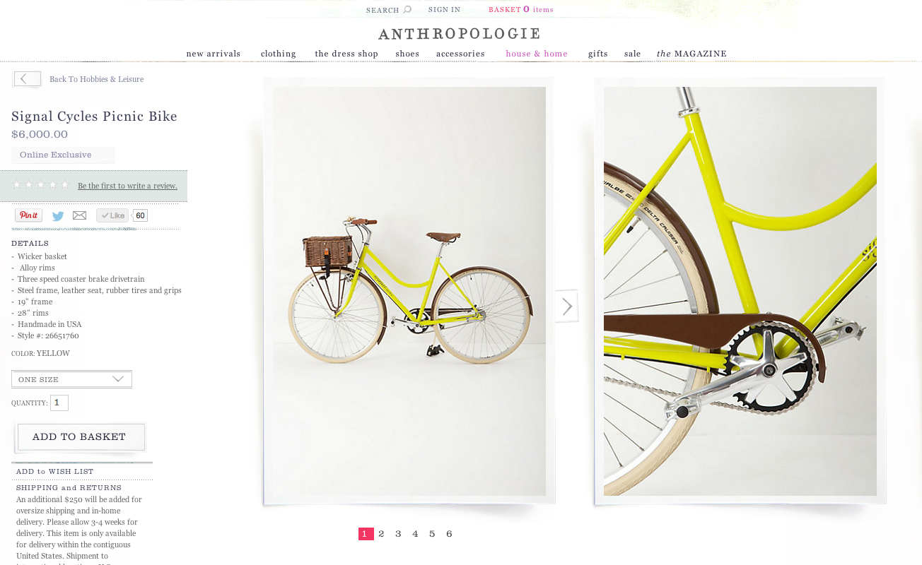 the Anthropologie bike