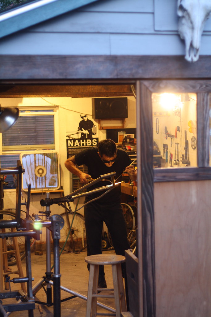 Signal Cycles garage workshop